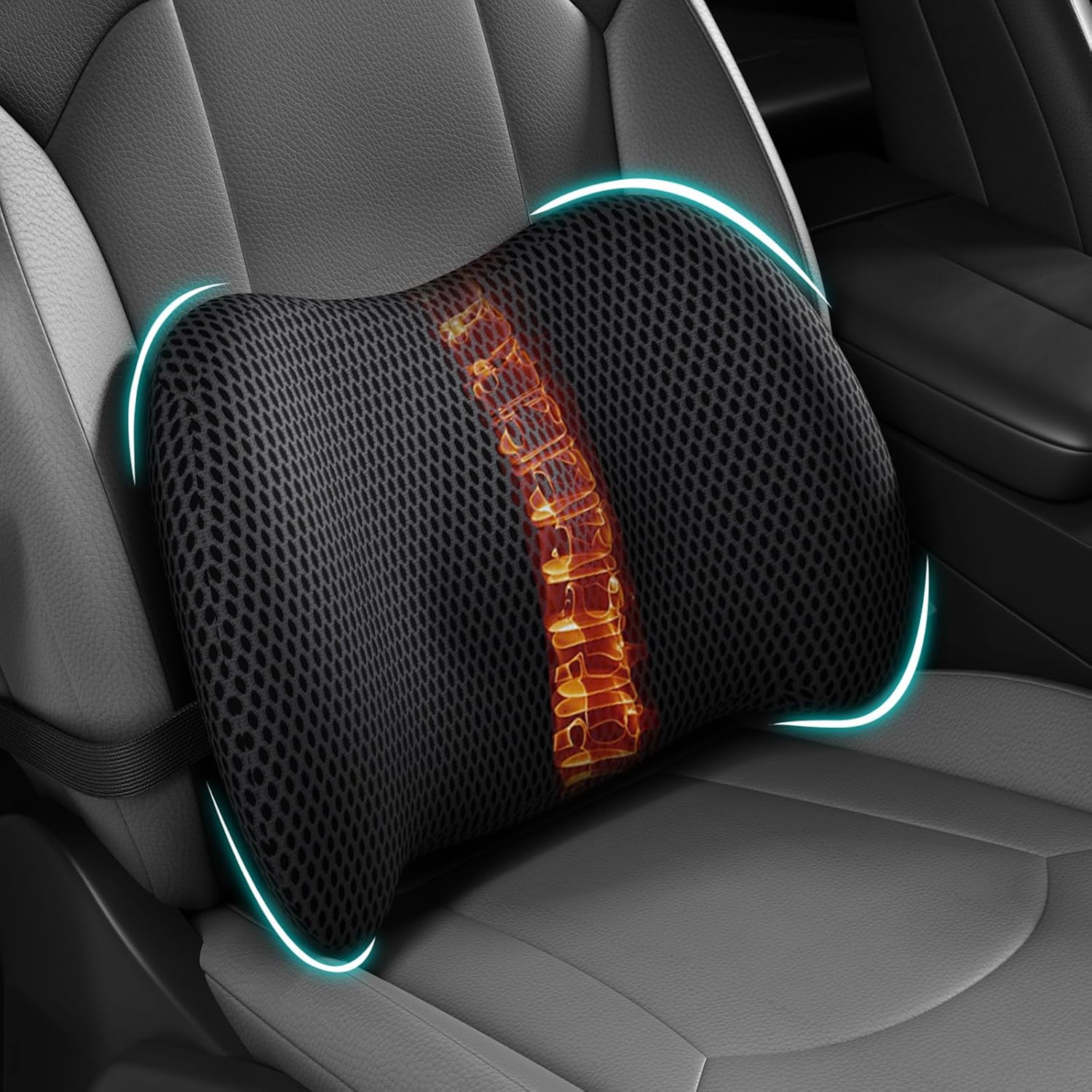 Posture Corrector Back - หมอนรองหลังเพื่อสุขภาพสำหรับเก้าอี้สำนักงานและเบาะรถยนต์ พร้อมสายรัดปรับระดับได้เพื่อรองรับท่าทาง