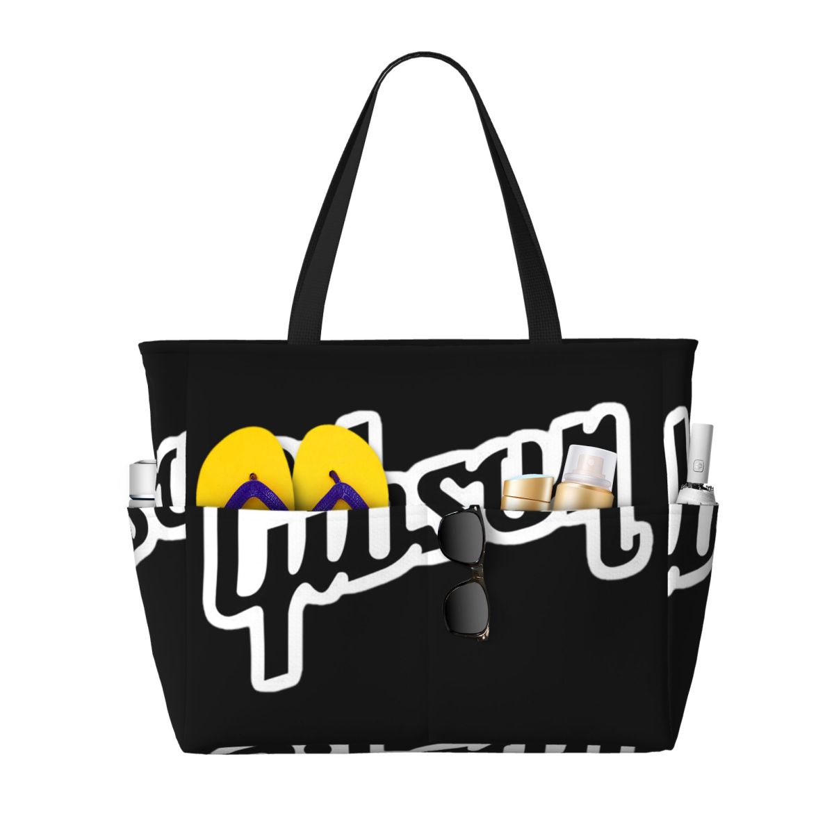 Yoga Fitness Music - กิบสัน มิวสิค 1894 โลโก้กระเป๋าชายหาด กระเป๋ากีฬา ยิม