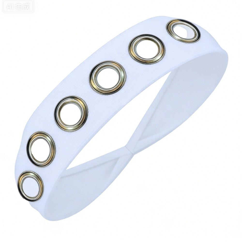 Stretch Strap Yoga - ที่คาดผมโลหะสีพื้นแบบกลวง ลายเม็ดมะม่วงหิมพานต์ สไตล์พังก์ ห่วงโลหะ ร็อค สตีมพังก์