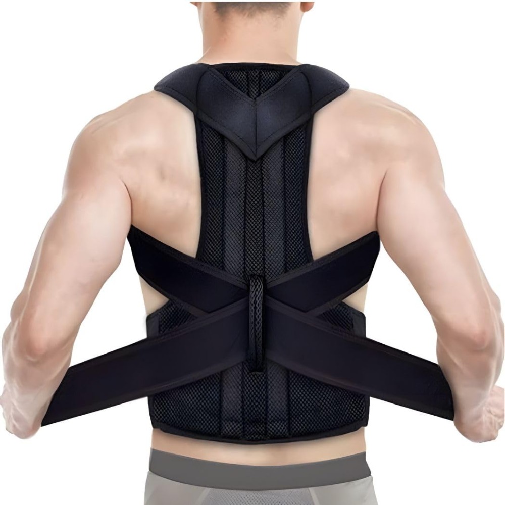 Posture Corrector Back - อุปกรณ์แก้ไขท่าทางสำหรับผู้ชายและผู้หญิง | สายรัดพยุงหลังแบบปรับได้พร้อมที่รองรับหลังส่วนล่างและส่วนบน | อุปกรณ์พยุงหลังแบบระบายอากาศได้เต็มรูปแบบ