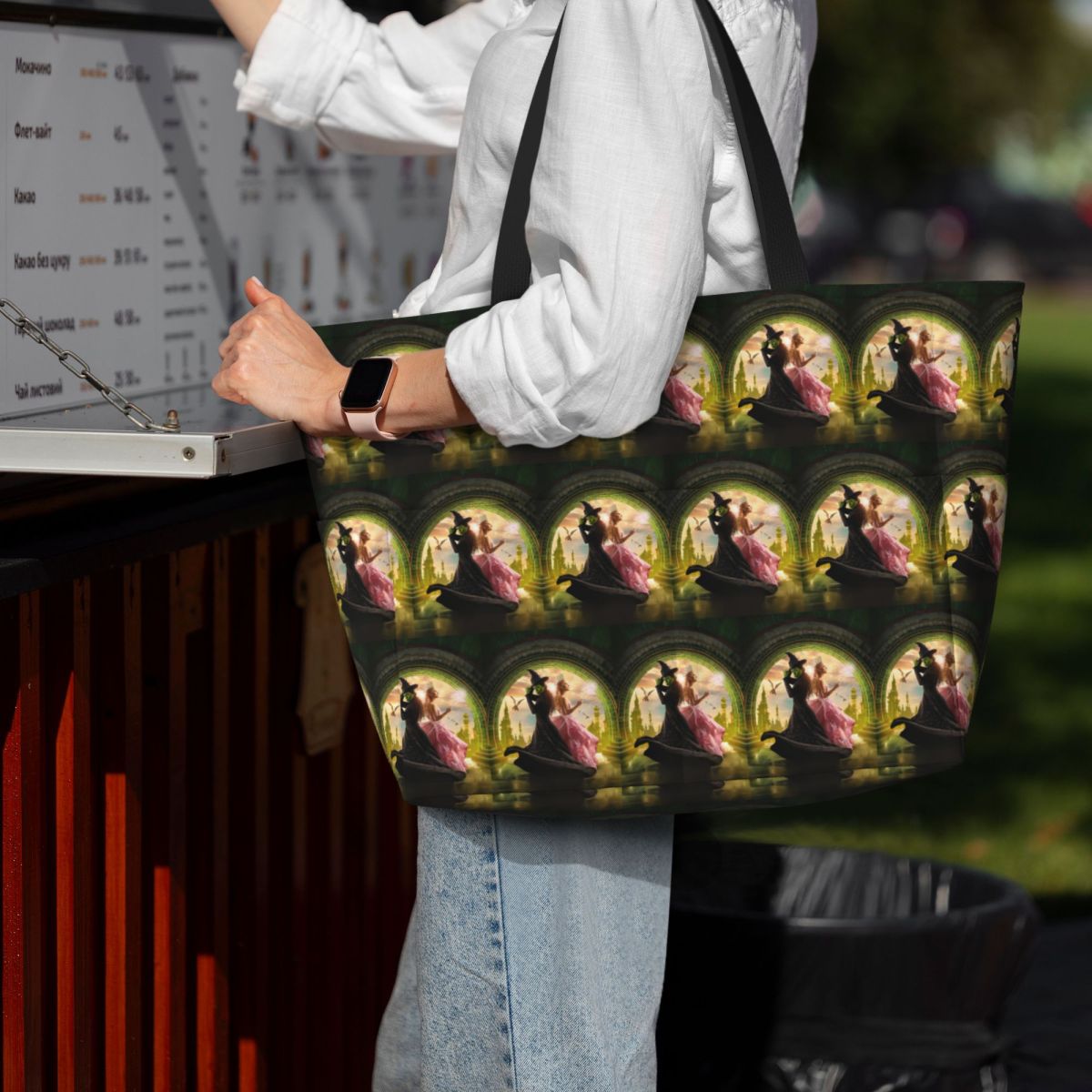 Yoga Fitness Music - กระเป๋าโท้ทลายวิคคิดส์มิวสิคัล กระเป๋าใส่ของไปทะเล กระเป๋ากีฬา กระเป๋าโยคะ กระเป๋าเดินทางขนาดใหญ่สำหรับผู้หญิง กระเป๋าฟิตเนส