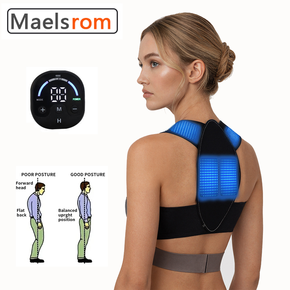 Posture Corrector Back - เข็มขัดพยุงหลัง EMS สำหรับผู้ชายและผู้หญิง แก้ไขหลังค่อม นวดหลัง บรรเทาอาการปวดหลัง