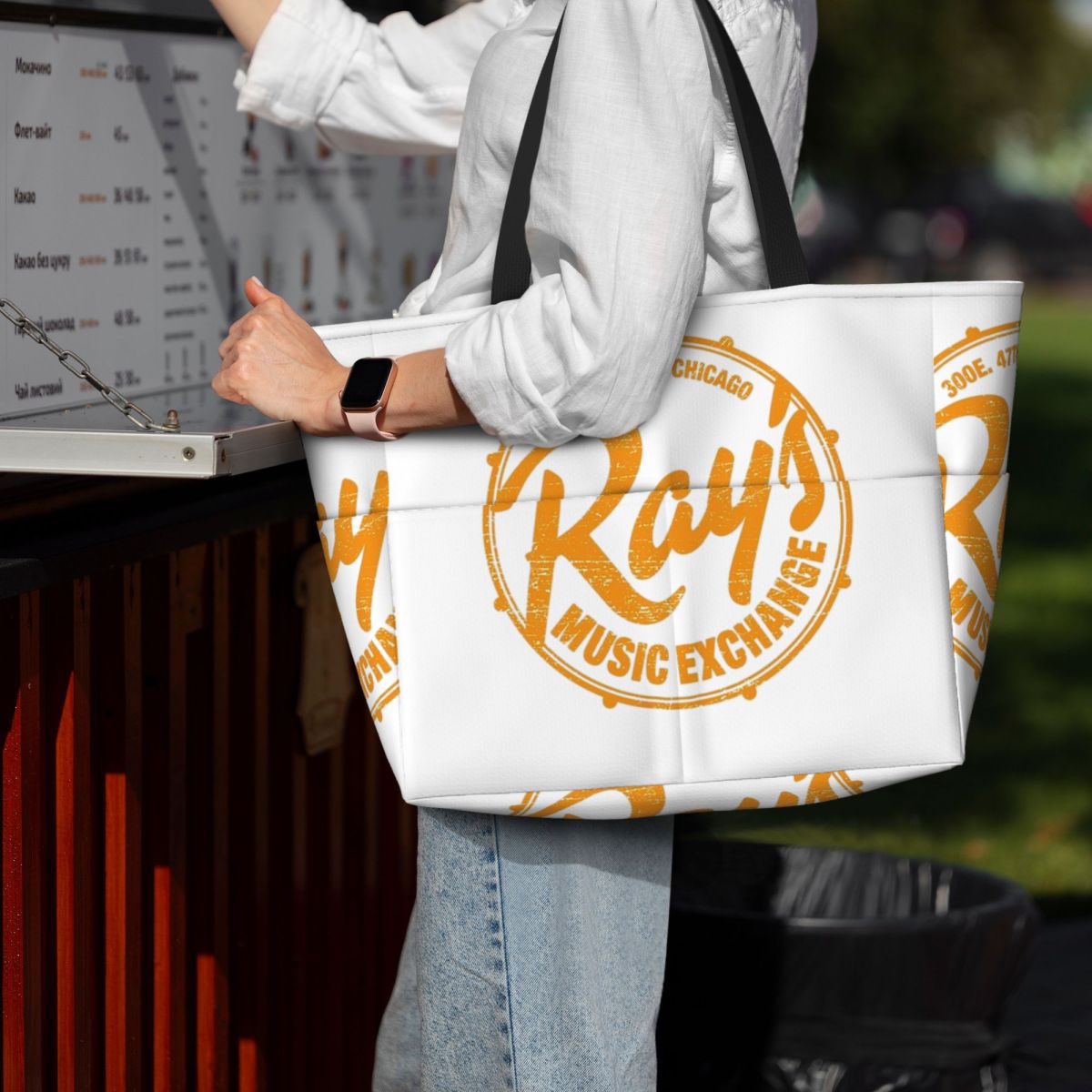 Yoga Fitness Music - กระเป๋าโท้ทชายหาด Ray's Music Exchange (ลุคเก่า) กระเป๋าสะพายกีฬา