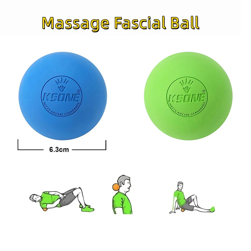 Yoga Fitness Ball - ยาง Fascia นวดโยคะฟิตเนสกล้ามเนื้อผ่อนคลายความเจ็บปวดบรรเทา Healt Care กายภาพบําบัดแบบพกพาลาครอสนวด