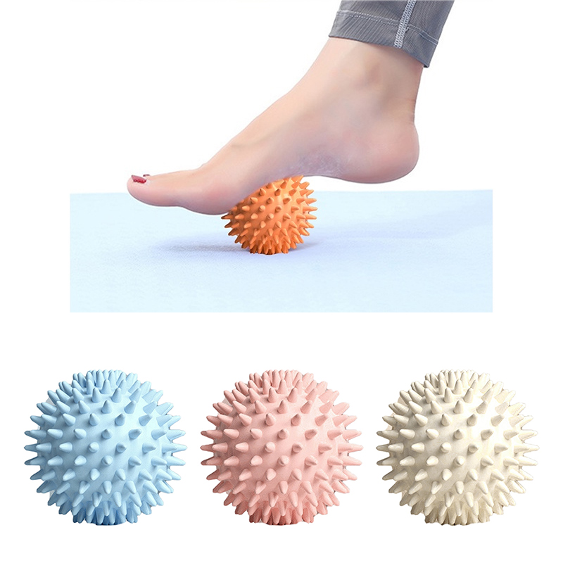 Yoga Fitness Ball - เม่นนวดบอลโยคะFasciaบอลกีฬาฟิตเนสกล้ามเนื้อนวดผ่อนคลายติดไหล่คอขาแต่เพียงผู้เดียวMeridianบอล