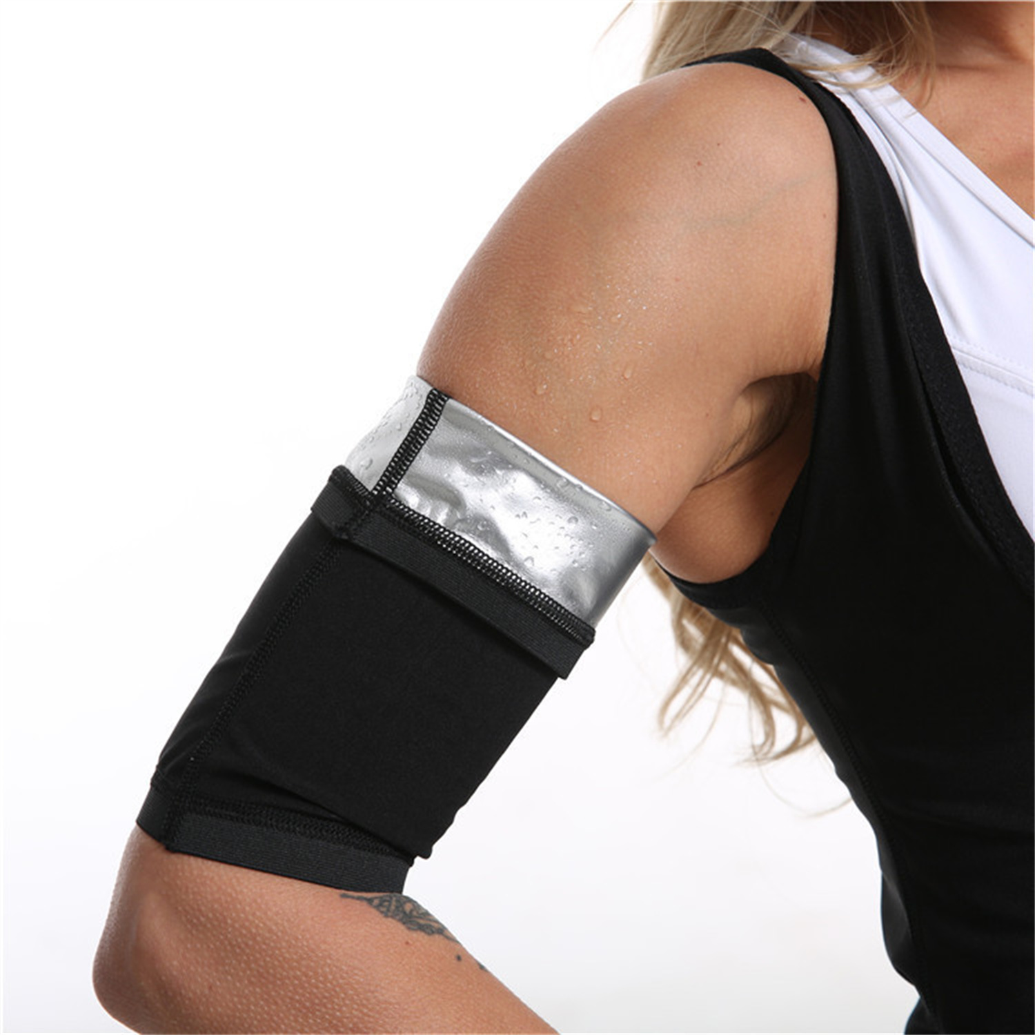 Yoga Fitness Wear - ปลอกแขนผู้หญิงสำหรับออกกำลังกาย โยคะ วิ่ง ช่วยกระชับสัดส่วน ปลอกแขนซาวน่า