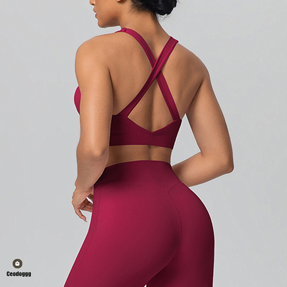 Stretch Strap Yoga - เสื้อชั้นในโยคะแบบมีสายคล้องไหล่ บราออกกำลังกาย เสื้อกีฬาสำหรับผู้หญิง บราแบบยืดได้ เสื้อกล้ามออกกำลังกายสำหรับผู้หญิง XP05