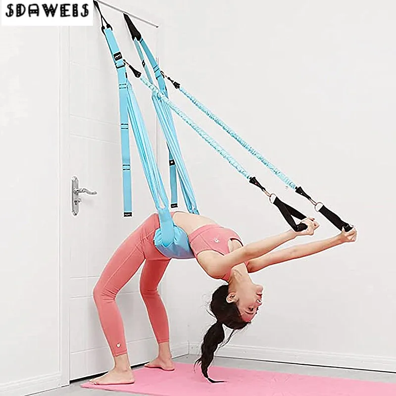 Stretch Strap Yoga - ปรับ Aerial โยคะยืดหยุ่นยืดประตูแขวนเข็มขัดโยคะ Hammock Swing ฟิตเนส