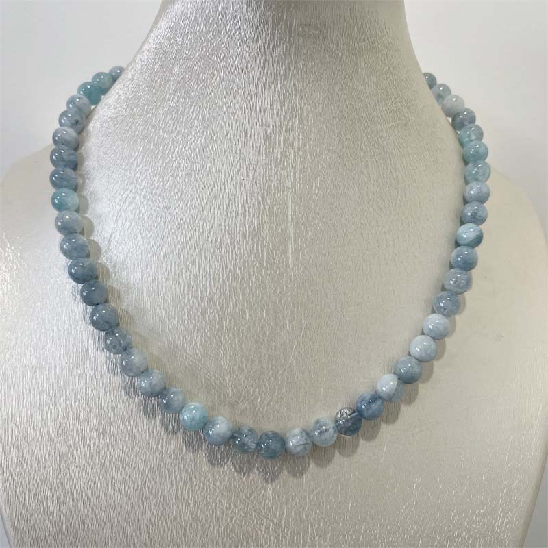 8MM Aquamarine หยกสร้อยคอหินธร - Yoga Health & Fitness Centre บทวิจารณ์และราคา