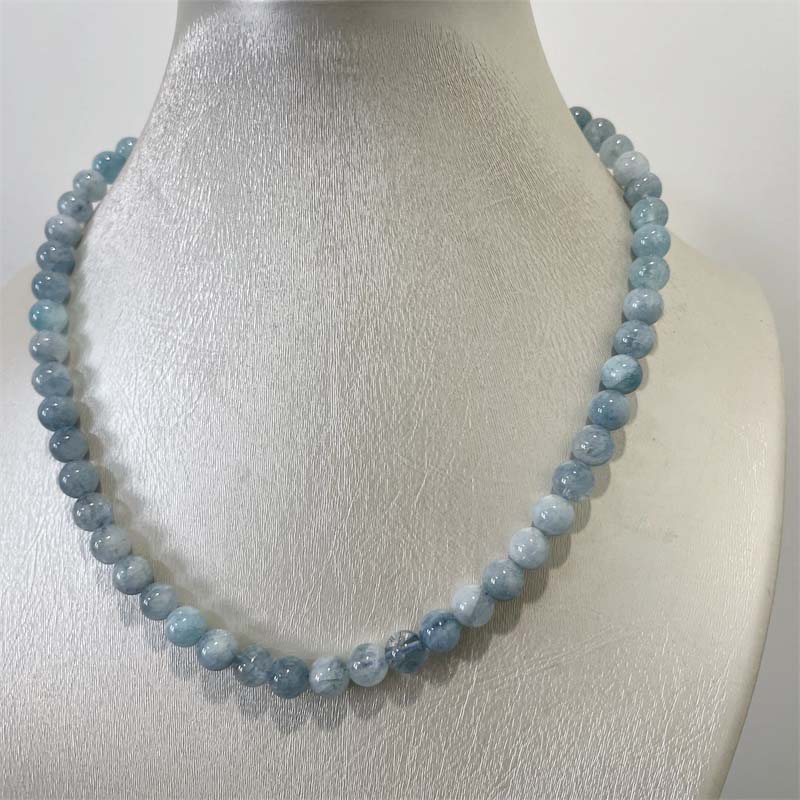 8MM Aquamarine หยกสร้อยคอหินธร - Yoga Health & Fitness Centre บทวิจารณ์และราคา