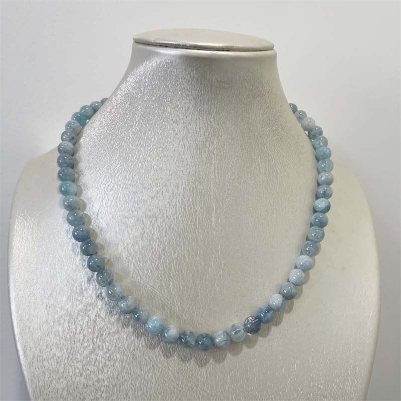 8MM Aquamarine หยกสร้อยคอหินธร - Yoga Health & Fitness Centre บทวิจารณ์และราคา