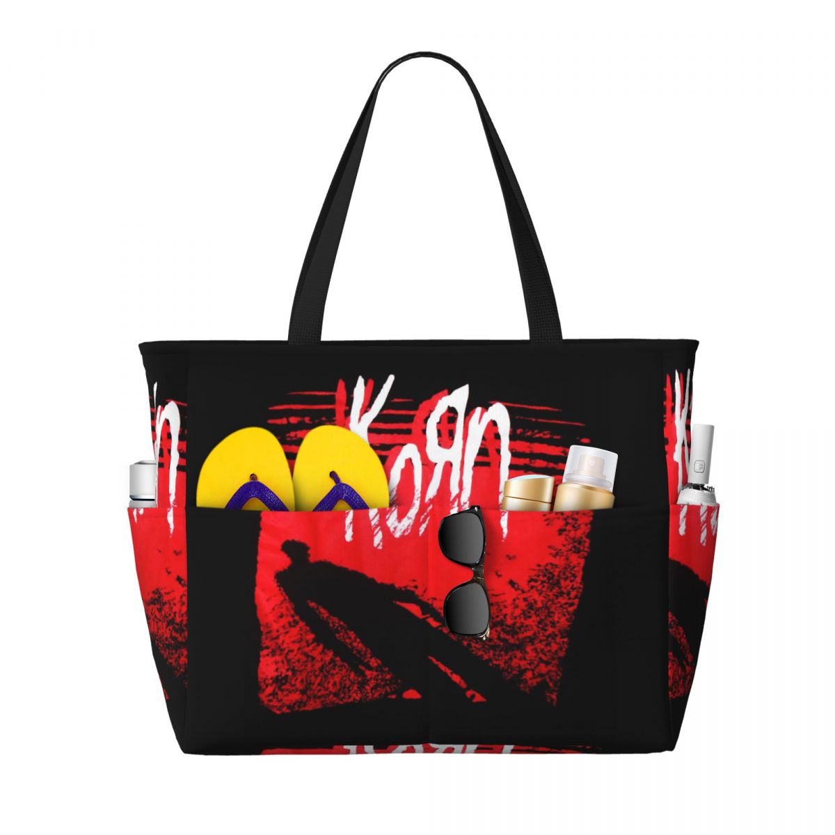 กระเป๋าโท้ทชายหาด Korn Metal R - Yoga Fitness Music บทวิจารณ์และราคา