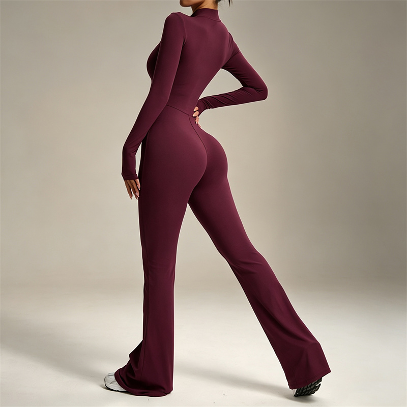 TRY TO BN ชุดโยคะแขนยาวแบบมีซิ - Yoga Fitness Jumpsuit บทวิจารณ์และราคา