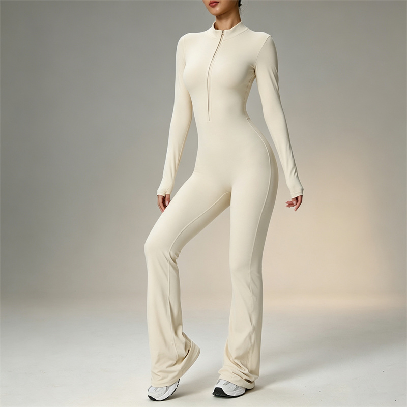 TRY TO BN ชุดโยคะแขนยาวแบบมีซิ - Yoga Fitness Jumpsuit บทวิจารณ์และราคา