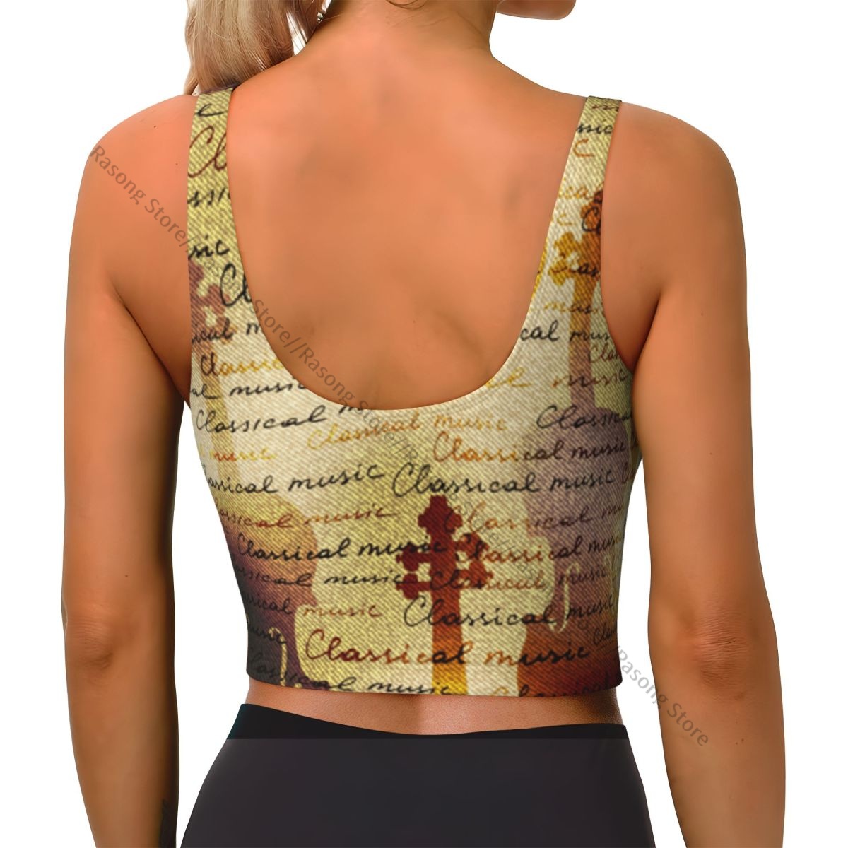 เสื้อชั้นในกีฬาสำหรับผู้หญิง ว - Yoga Fitness Music บทวิจารณ์และราคา