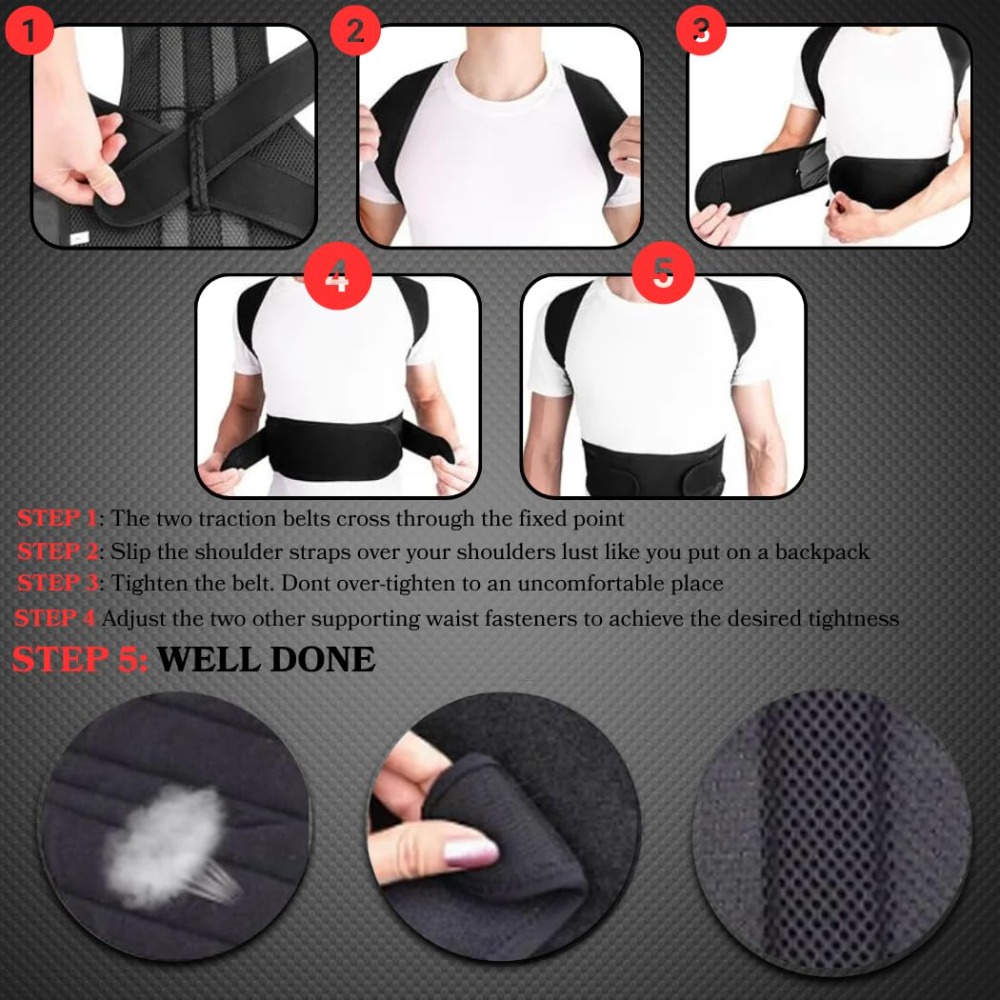 อุปกรณ์แก้ไขท่าทางสำหรับผู้ชาย - Posture Corrector Back บทวิจารณ์และราคา