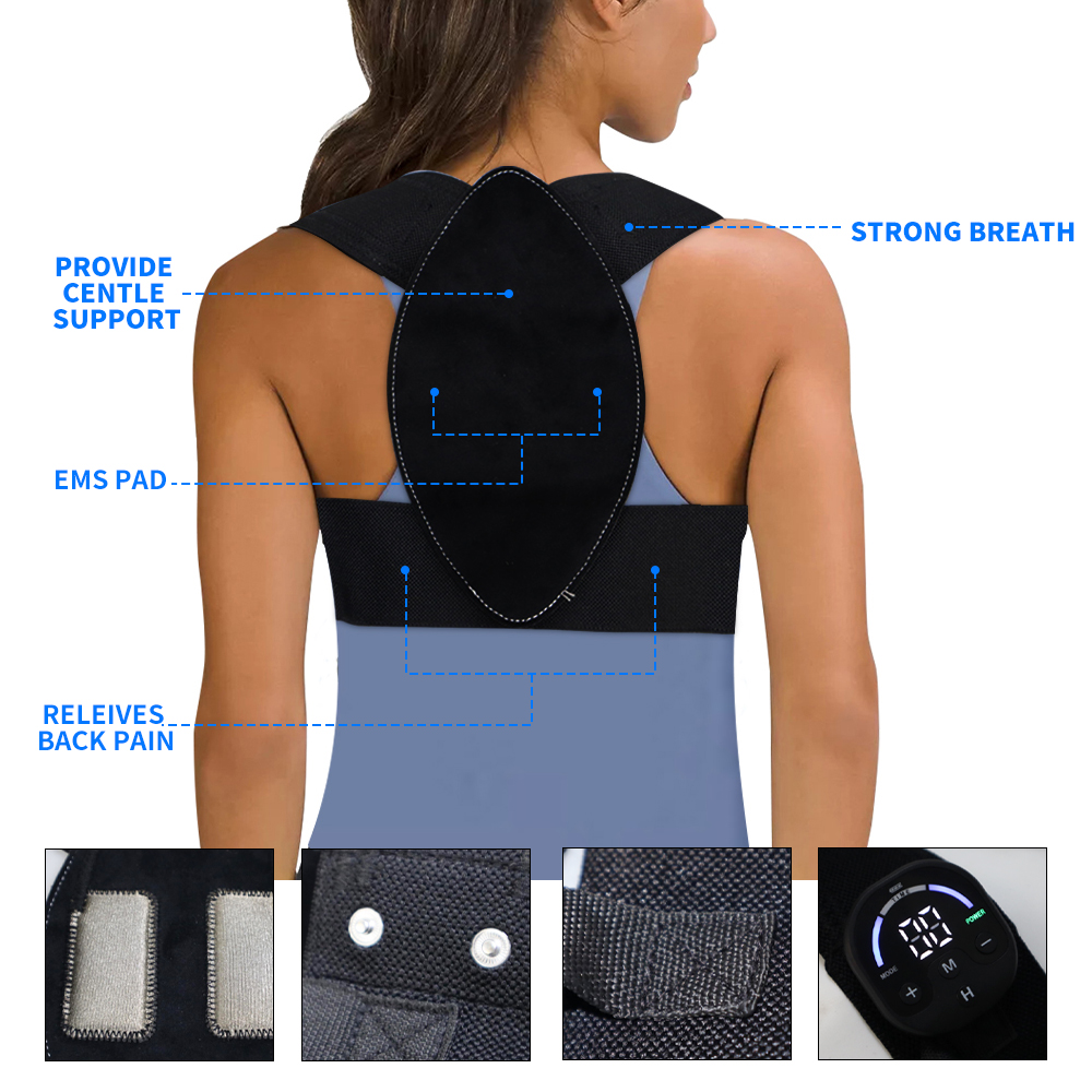 เข็มขัดพยุงหลัง EMS สำหรับผู้ช - Posture Corrector Back บทวิจารณ์และราคา