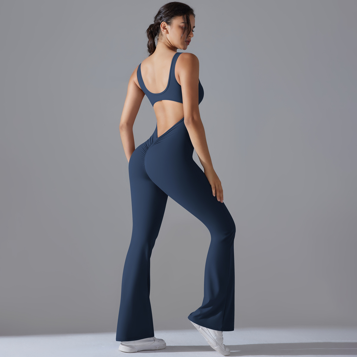 เซ็กซี่กลับ V Jumpsuit GYM ชุด - Yoga Fitness Jumpsuit บทวิจารณ์และราคา