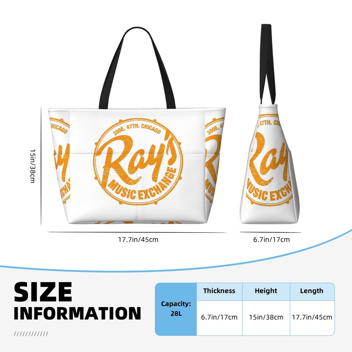 กระเป๋าโท้ทชายหาด Ray's Music  - Yoga Fitness Music บทวิจารณ์และราคา