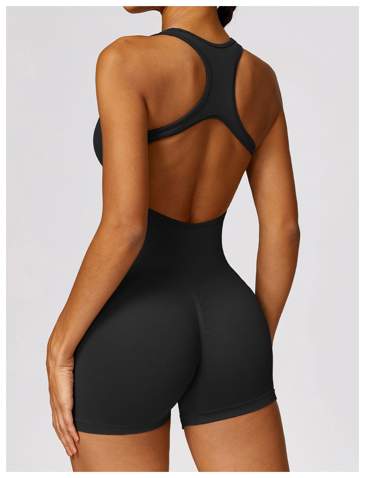 จั๊มสูทด้านหลังสุดเซ็กซี่ชุดออ - Yoga Fitness Jumpsuit บทวิจารณ์และราคา