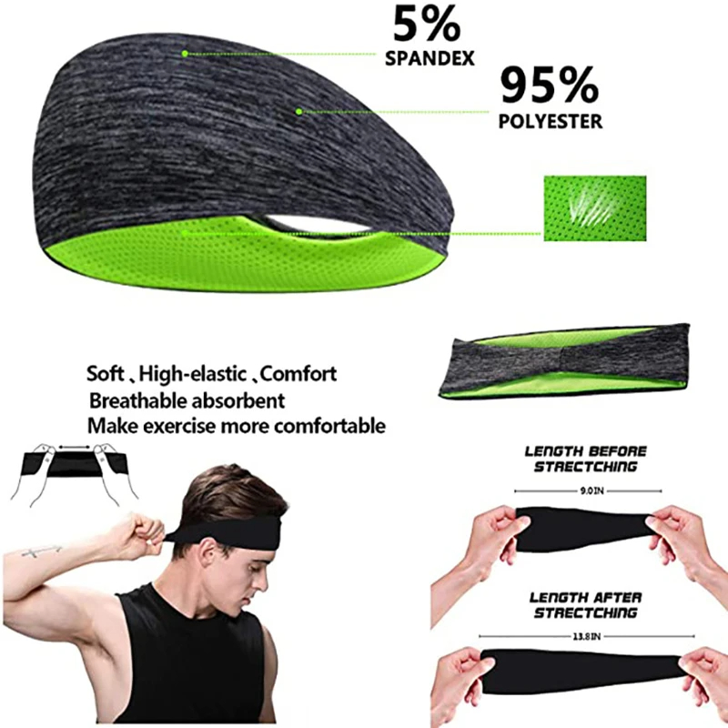 3PCS Sweatbandสําหรับผู้ชายผู้ - Stretch Strap Yoga บทวิจารณ์และราคา