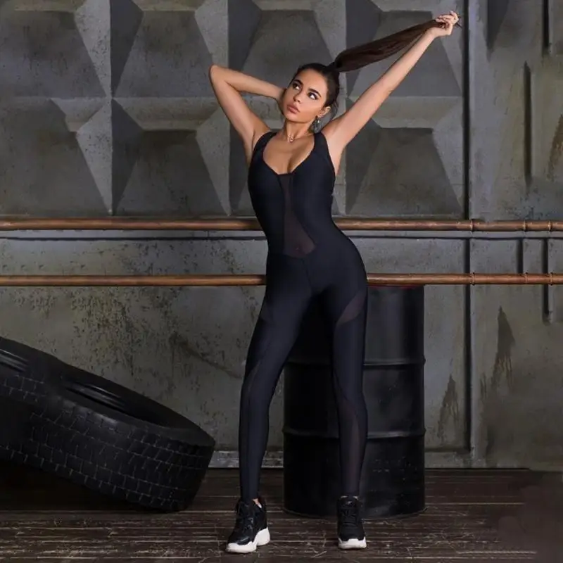 โอชอปไลฟ์ชุดจั๊มสูทโยคะสีดำสำห - Yoga Fitness Jumpsuit บทวิจารณ์และราคา