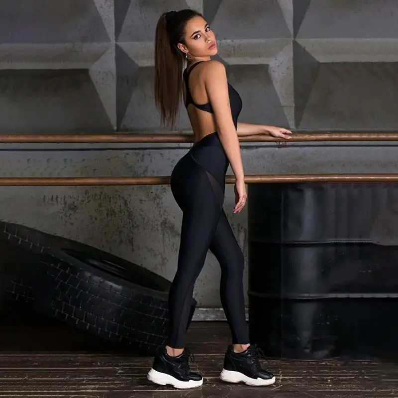 โอชอปไลฟ์ชุดจั๊มสูทโยคะสีดำสำห - Yoga Fitness Jumpsuit บทวิจารณ์และราคา