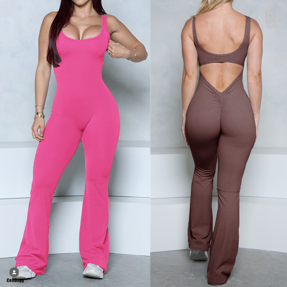 XS-XL ใหม่ Pad ผู้หญิงชุดโยคะช - Yoga Fitness Jumpsuit บทวิจารณ์และราคา