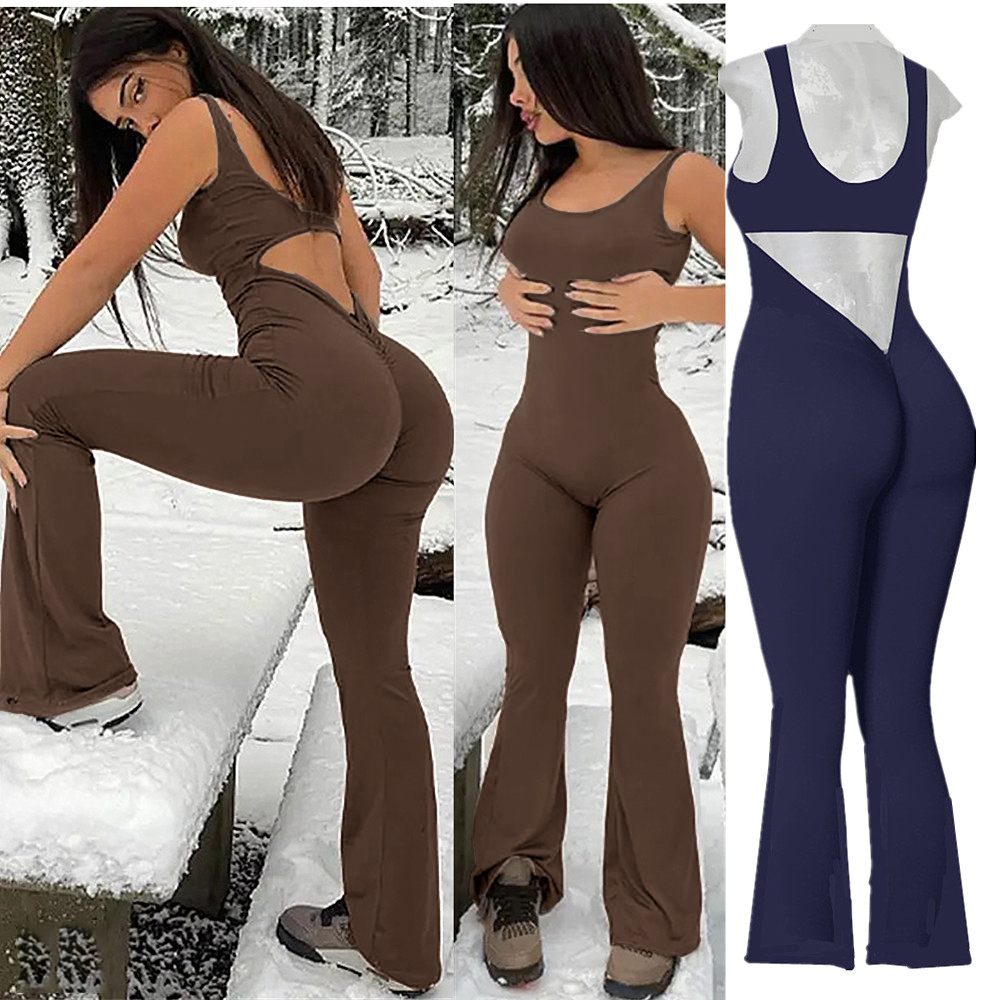 XS-XL ใหม่ Pad ผู้หญิงชุดโยคะช - Yoga Fitness Jumpsuit บทวิจารณ์และราคา