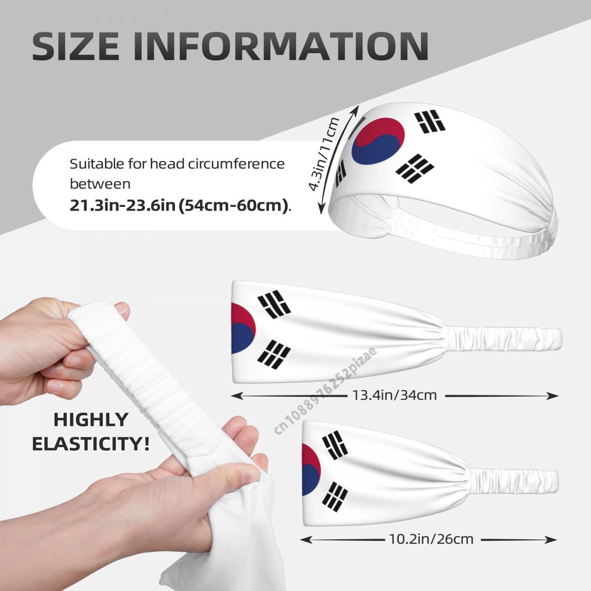 ที่คาดผมยางยืดแบบกว้างลายธงชาต - Stretch Strap Yoga บทวิจารณ์และราคา