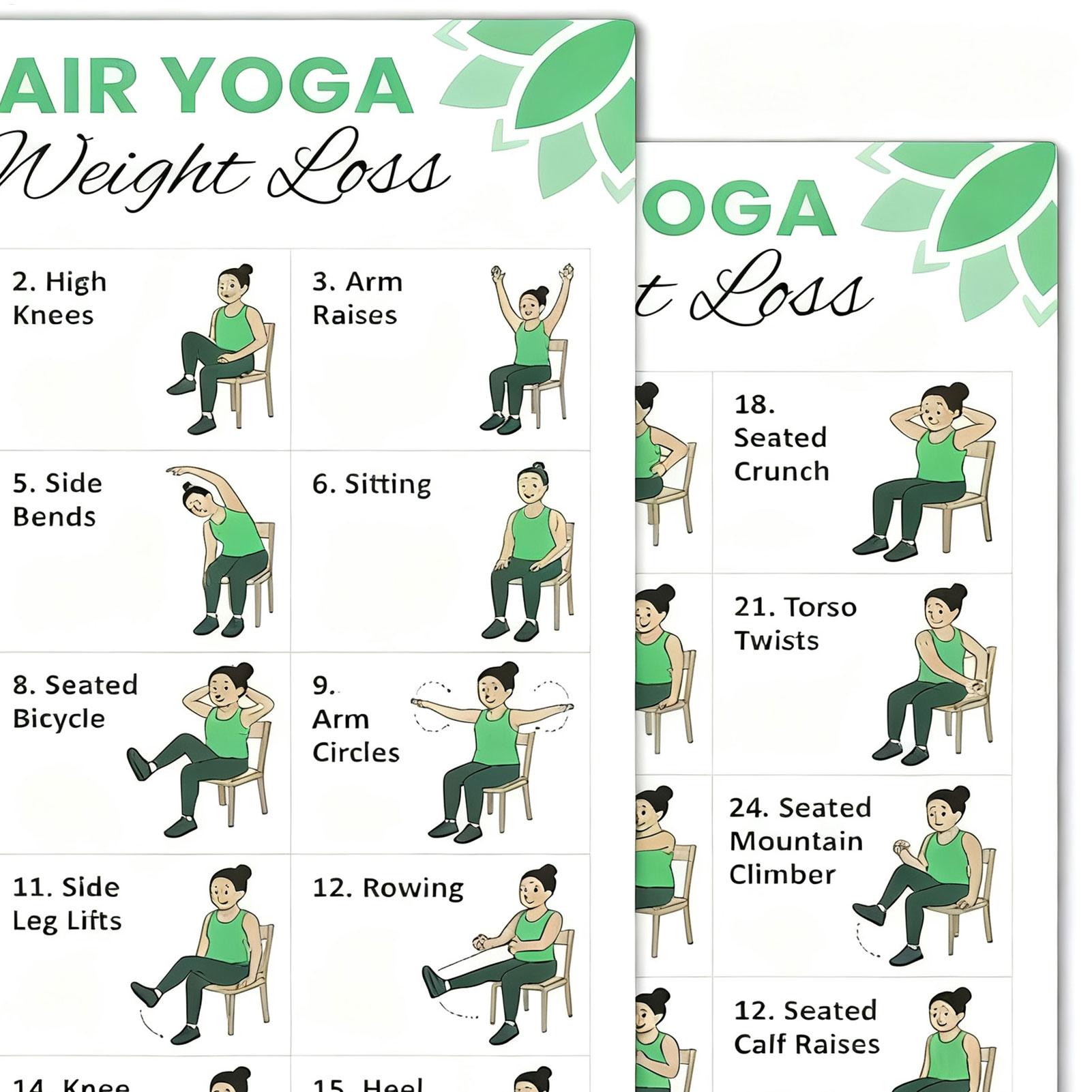 โปสเตอร์โยคะ 2 ชิ้น สำหรับออกก - Yoga Health & Fitness Centre บทวิจารณ์และราคา