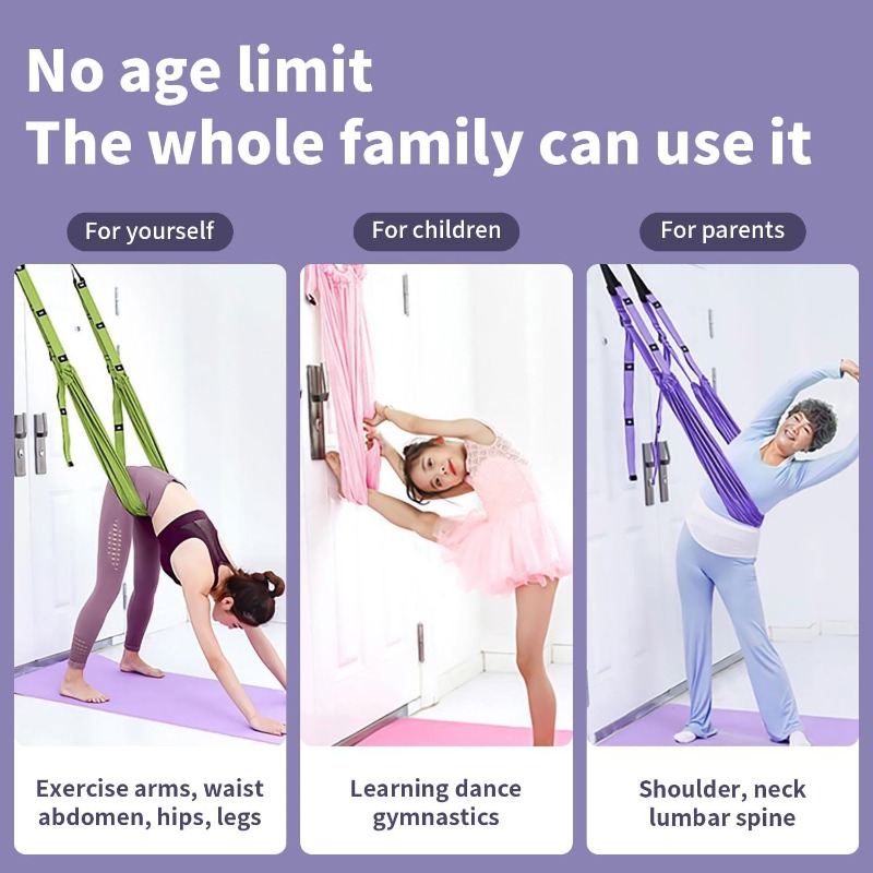 ชุดเปลญวนโยคะปรับระดับได้ พร้อ - Stretch Strap Yoga บทวิจารณ์และราคา