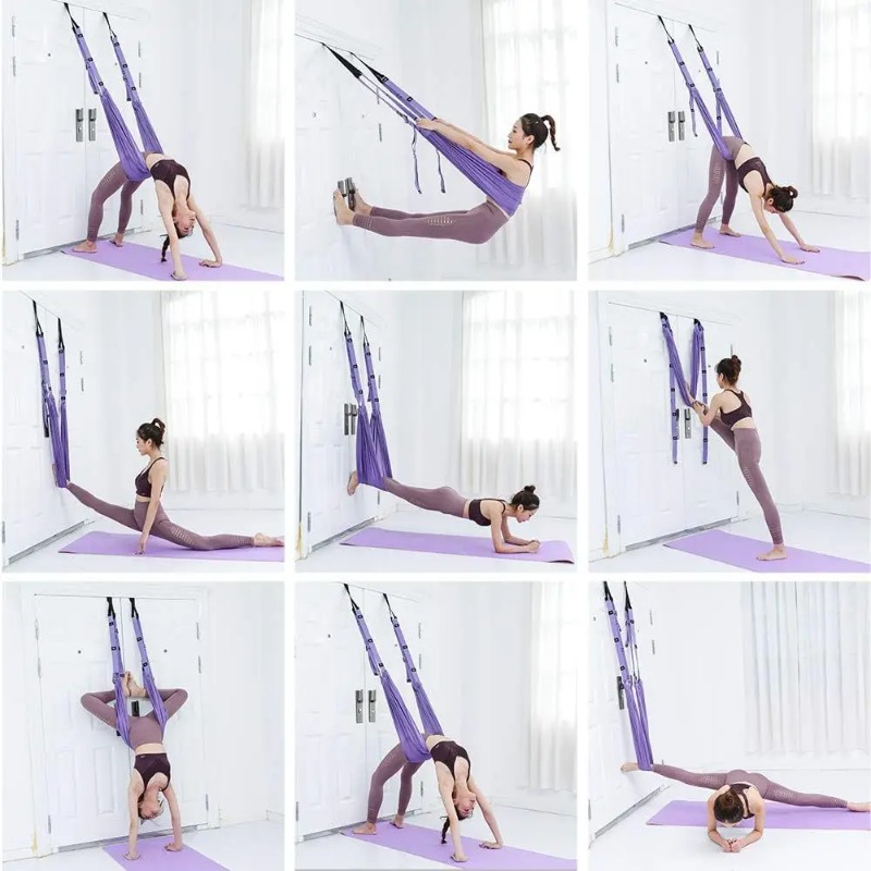 ชุดเปลญวนโยคะปรับระดับได้ พร้อ - Stretch Strap Yoga บทวิจารณ์และราคา