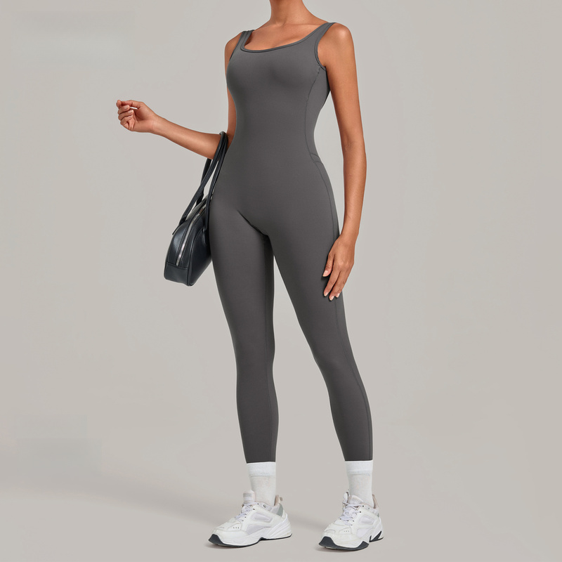 ชุดจั๊มสูทโยคะแบบเว้าหลังลึก ร - Yoga Fitness Jumpsuit บทวิจารณ์และราคา