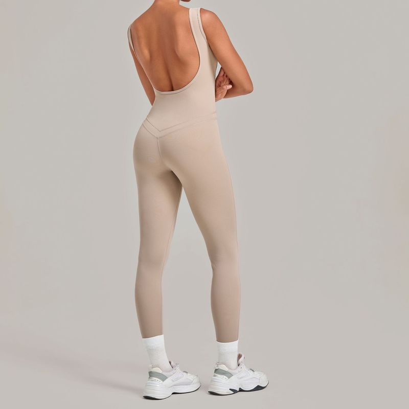 ชุดจั๊มสูทโยคะแบบเว้าหลังลึก ร - Yoga Fitness Jumpsuit บทวิจารณ์และราคา